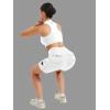 imageYEOREO CoreFlex Women Zipper Tank Top Workout Racerback Sleeveless Gym Fitted Collar Top Mock Pocket Crop Fitness Summer VestWhite