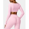 imageYEOREO Kyla Women Crop Top Long Sleeve Padded Sports Low Medium Impact Yoga Shirt WorkoutBlossom
