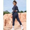 imageYEOREO Kyla Women Crop Top Long Sleeve Padded Sports Low Medium Impact Yoga Shirt WorkoutNavy