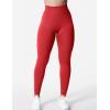 imageYEOREO Liz Scrunch Workout Leggings for Women High Waisted Butt Lifting V Back Waist Seamless Gym Yoga LeggingsBright Red