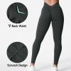 imageYEOREO Liz Scrunch Workout Leggings for Women High Waisted Butt Lifting V Back Waist Seamless Gym Yoga LeggingsDark Grey