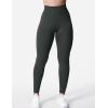imageYEOREO Liz Scrunch Workout Leggings for Women High Waisted Butt Lifting V Back Waist Seamless Gym Yoga LeggingsDark Grey