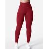 imageYEOREO Liz Scrunch Workout Leggings for Women High Waisted Butt Lifting V Back Waist Seamless Gym Yoga LeggingsDark Red