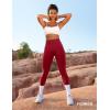 imageYEOREO Liz Scrunch Workout Leggings for Women High Waisted Butt Lifting V Back Waist Seamless Gym Yoga LeggingsDark Red