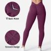 imageYEOREO Liz Scrunch Workout Leggings for Women High Waisted Butt Lifting V Back Waist Seamless Gym Yoga LeggingsGrape Purple