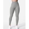 imageYEOREO Liz Scrunch Workout Leggings for Women High Waisted Butt Lifting V Back Waist Seamless Gym Yoga LeggingsLight Gray