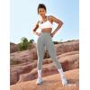 imageYEOREO Liz Scrunch Workout Leggings for Women High Waisted Butt Lifting V Back Waist Seamless Gym Yoga LeggingsLight Gray