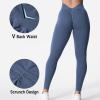 imageYEOREO Liz Scrunch Workout Leggings for Women High Waisted Butt Lifting V Back Waist Seamless Gym Yoga LeggingsNavy