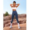 imageYEOREO Liz Scrunch Workout Leggings for Women High Waisted Butt Lifting V Back Waist Seamless Gym Yoga LeggingsNavy
