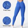 imageYEOREO Liz Scrunch Workout Leggings for Women High Waisted Butt Lifting V Back Waist Seamless Gym Yoga LeggingsRoyal Blue