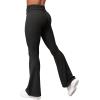 imageYEOREO Romola Women Yoga Pants Flare Leggings with Tummy Control High Waist Fold Over Bootcut Wide Legs Workout LeggingBlack