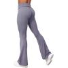 imageYEOREO Romola Women Yoga Pants Flare Leggings with Tummy Control High Waist Fold Over Bootcut Wide Legs Workout LeggingBlue Gray