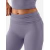 imageYEOREO Romola Women Yoga Pants Flare Leggings with Tummy Control High Waist Fold Over Bootcut Wide Legs Workout LeggingBlue Gray