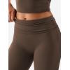 imageYEOREO Romola Women Yoga Pants Flare Leggings with Tummy Control High Waist Fold Over Bootcut Wide Legs Workout LeggingCoffee
