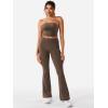 imageYEOREO Romola Women Yoga Pants Flare Leggings with Tummy Control High Waist Fold Over Bootcut Wide Legs Workout LeggingCoffee