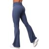 imageYEOREO Romola Women Yoga Pants Flare Leggings with Tummy Control High Waist Fold Over Bootcut Wide Legs Workout LeggingNavy Blue