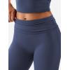 imageYEOREO Romola Women Yoga Pants Flare Leggings with Tummy Control High Waist Fold Over Bootcut Wide Legs Workout LeggingNavy Blue
