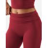 imageYEOREO Romola Women Yoga Pants Flare Leggings with Tummy Control High Waist Fold Over Bootcut Wide Legs Workout LeggingWine Red
