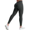 imageYEOREO Liz Scrunch Workout Leggings for Women High Waisted Butt Lifting V Back Waist Seamless Gym Yoga LeggingsDark Grey