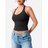 imageYEOREO Aherin Women Sexy Halter Tank Tops Slim Fit Cami Not Padded Open Back Sleeveless Y2K Going Out Crop TopBlack