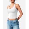 imageYEOREO Aherin Women Sexy Halter Tank Tops Slim Fit Cami Not Padded Open Back Sleeveless Y2K Going Out Crop TopWhite