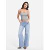imageYEOREO Jillce Womens Ribbed Lace Cami Square Neck Tank Top Sexy Sleeveless Button Y2K Going Out Camisoles Strap Summer TopsSlate Gray