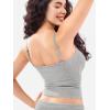imageYEOREO Jillce Womens Ribbed Lace Cami Square Neck Tank Top Sexy Sleeveless Button Y2K Going Out Camisoles Strap Summer TopsSlate Gray