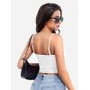 imageYEOREO Jillce Womens Ribbed Lace Cami Square Neck Tank Top Sexy Sleeveless Button Y2K Going Out Camisoles Strap Summer TopsWhite