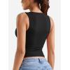 imageYEOREO Laurisa Women V Neck Tank Tops Zip Going Out Summer Sexy Sleeveless Shirts Slim Fit Double Lined Casual VestBlack