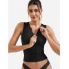 imageYEOREO Laurisa Women V Neck Tank Tops Zip Going Out Summer Sexy Sleeveless Shirts Slim Fit Double Lined Casual VestBlack