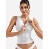 imageYEOREO Laurisa Women V Neck Tank Tops Zip Going Out Summer Sexy Sleeveless Shirts Slim Fit Double Lined Casual VestWhite