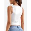 imageYEOREO Laurisa Women V Neck Tank Tops Zip Going Out Summer Sexy Sleeveless Shirts Slim Fit Double Lined Casual VestWhite