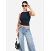 imageYEOREO Open Back Tank Tops for Women Chelseia Sexy Sleeveless Threaded SoftHue Backless Shirt Y2k Workout Going Out TopsNavy