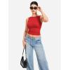 imageYEOREO Open Back Tank Tops for Women Chelseia Sexy Sleeveless Threaded SoftHue Backless Shirt Y2k Workout Going Out TopsRed