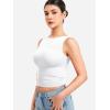 imageYEOREO Open Back Tank Tops for Women Chelseia Sexy Sleeveless Threaded SoftHue Backless Shirt Y2k Workout Going Out TopsWhite