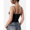 imageYEOREO Women Lace Tank Top Slim Fit Cami Sexy Sleeveless Y2K Going Out Camisoles Strap Basic TopsBlack