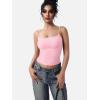 imageYEOREO Women Lace Tank Top Slim Fit Cami Sexy Sleeveless Y2K Going Out Camisoles Strap Basic TopsCherry Pink