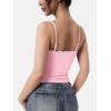 imageYEOREO Women Lace Tank Top Slim Fit Cami Sexy Sleeveless Y2K Going Out Camisoles Strap Basic TopsCherry Pink