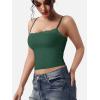 imageYEOREO Women Lace Tank Top Slim Fit Cami Sexy Sleeveless Y2K Going Out Camisoles Strap Basic TopsDark Green