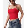 imageYEOREO Women Lace Tank Top Slim Fit Cami Sexy Sleeveless Y2K Going Out Camisoles Strap Basic TopsRed