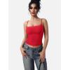 imageYEOREO Women Lace Tank Top Slim Fit Cami Sexy Sleeveless Y2K Going Out Camisoles Strap Basic TopsRed