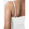 imageYEOREO Women Lace Tank Top Slim Fit Cami Sexy Sleeveless Y2K Going Out Camisoles Strap Basic TopsWhite