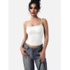 imageYEOREO Women Lace Tank Top Slim Fit Cami Sexy Sleeveless Y2K Going Out Camisoles Strap Basic TopsWhite