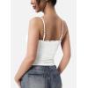 imageYEOREO Women Lace Tank Top Slim Fit Cami Sexy Sleeveless Y2K Going Out Camisoles Strap Basic TopsWhite