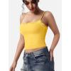 imageYEOREO Women Lace Tank Top Slim Fit Cami Sexy Sleeveless Y2K Going Out Camisoles Strap Basic TopsYellow