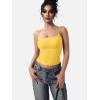 imageYEOREO Women Lace Tank Top Slim Fit Cami Sexy Sleeveless Y2K Going Out Camisoles Strap Basic TopsYellow
