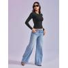 imageYEOREO Long Sleeve Shirts for Women y2k Tops Double Lined Basic Tee Crew Neck Going Out Sweeney Workout UndershirtBlack
