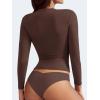 imageYEOREO Long Sleeve Shirts for Women y2k Tops Double Lined Basic Tee Crew Neck Going Out Sweeney Workout UndershirtCoffee