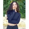 imageYEOREO Long Sleeve Shirts for Women y2k Tops Double Lined Basic Tee Crew Neck Going Out Sweeney Workout UndershirtDeep Blue