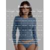 imageYEOREO Long Sleeve Shirts for Women y2k Tops Double Lined Basic Tee Crew Neck Going Out Sweeney Workout UndershirtHaze Blue